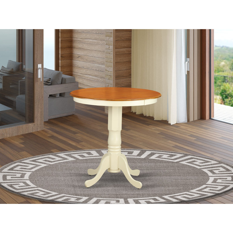 Smithson Round Solid Wood Dining Table, Mahogany, 42" L x 42" W