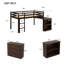 Lit mezzanine simple avec rangement et bureau