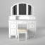 Ensemble coiffeuse avec tabouret et miroir Fortner-28872028