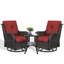 Chaise berçante et pivotante avec coussins 3 pièces Schutt-477883045-486449052
