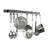 Handcrafted Easy Mount Wall Rack with 6 Hooks-27436702-27436705