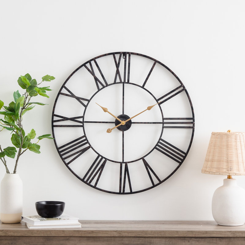Horloge murale Solange, Moyen, Brun foncé