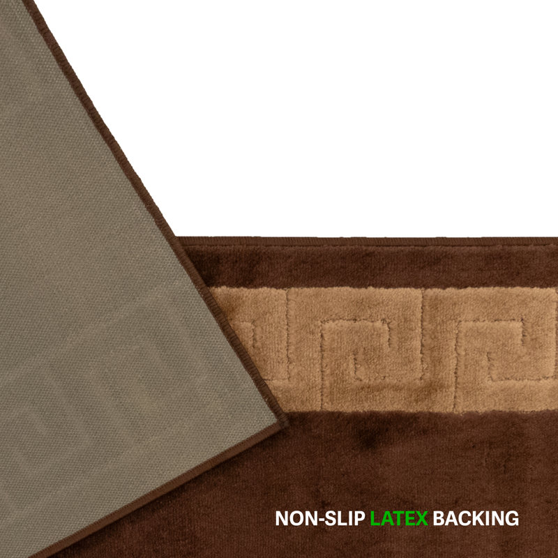 Tapis à poils doux de couleur grise et beige, Tapis de couloir 2 pi 2 po x 50 pi