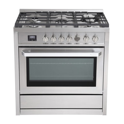 Rangaire 36" Gas Range Convection Oven Freestanding Stainless Steel RRG361TS