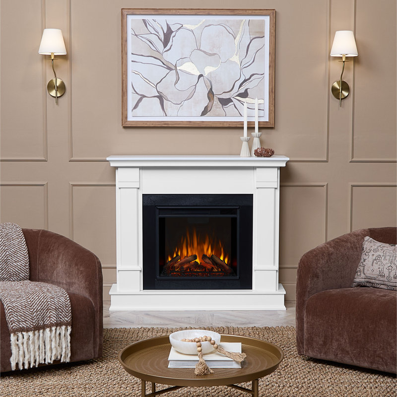 Silverton 48" Electric Fireplace by Real Flame, White