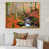 Toile avec cadre flottant or