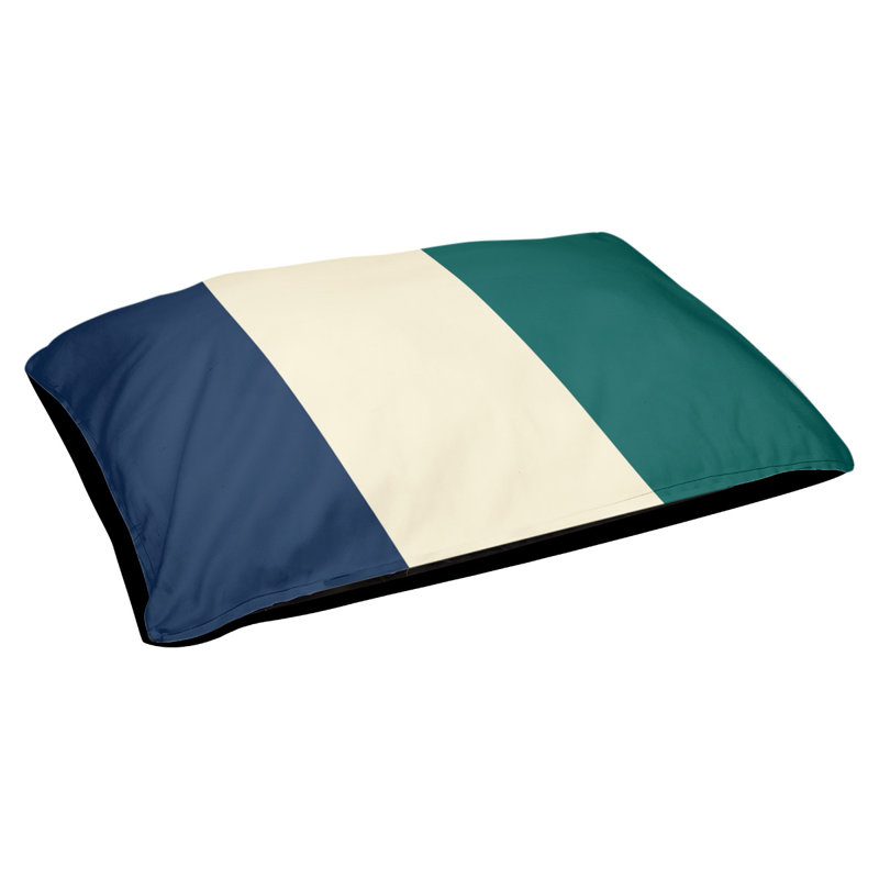 Coussin Detroit, Grand (l 40 po x P 30 po x H 14 po), Navy Blue/Cream/Northwest Green