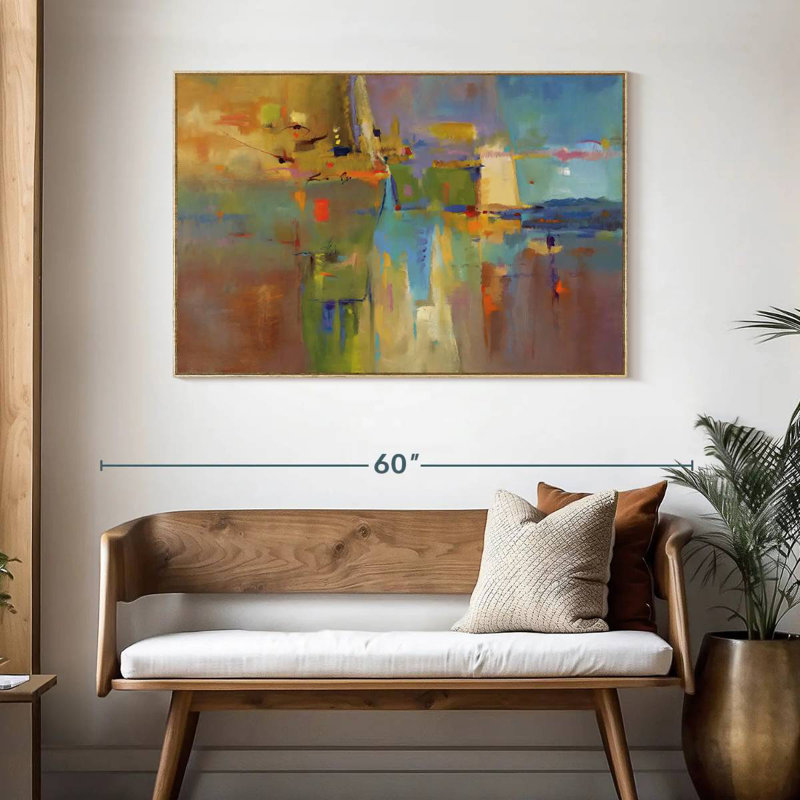 Réflexions atypiques, Cadre flottant en bois naturel, 46 po x 31 po