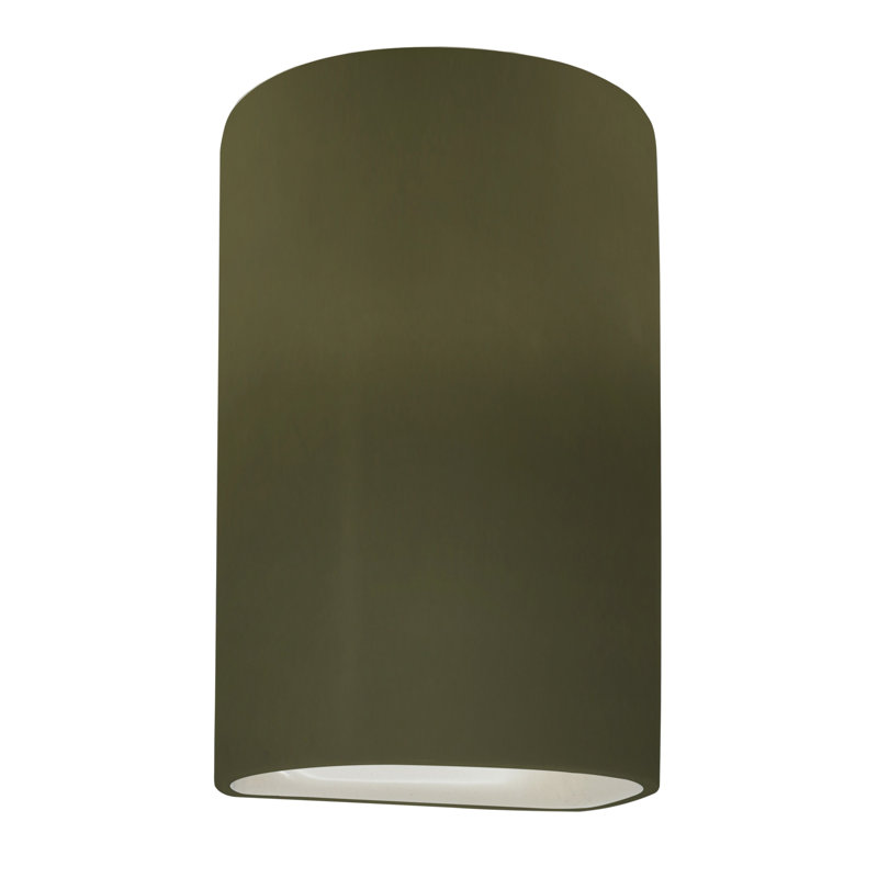 Ranks 1 - Light Flush Mounted Sconce, Integrated LED, Carbon Matte Black/Champagne Gold, 9.5" H x 5.75" W x 4"D