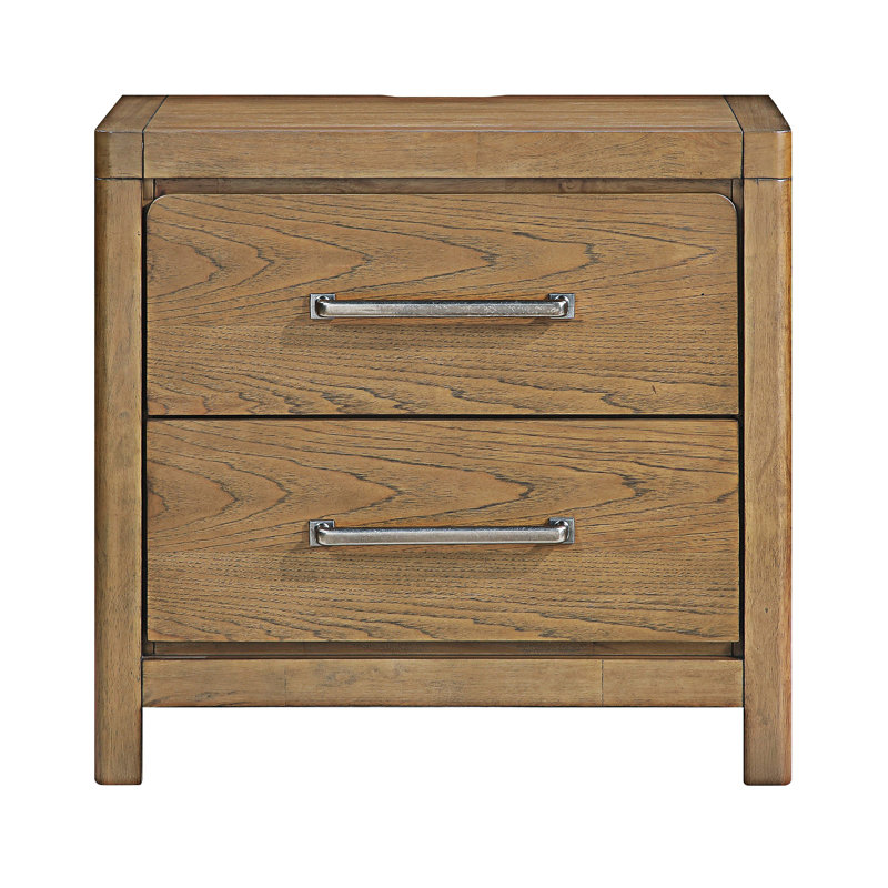 Table de chevet avec tiroirs et prises USB