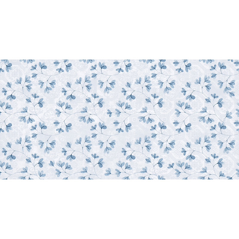 Bloom 24X48  Decorative Floral Wall Tile, Blue