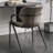 Grey Solid back side Chair(Set of 2)