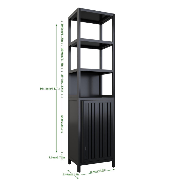 Grande armoire de rangement avec porte à volets et 3 tablettes
