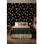 Papier peint marguerites doubles sur fond noir amovible moderne