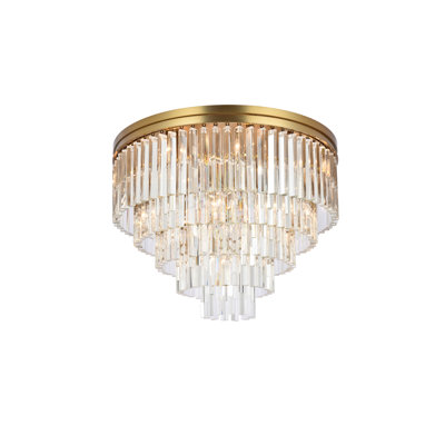 Maxfield Round Crystal Maxfield in Satin Gold