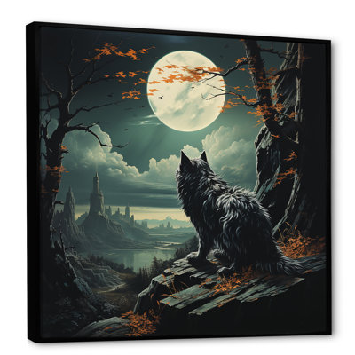 Wolf Howling At The Moon III - Fashion Bitcoin Wall Art