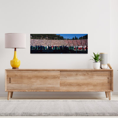 Spectators Watching A Football Match, Uc California Memorial Stadium, Berkeley, California,  Abstract Contemporary Tree Landscape Wall Art