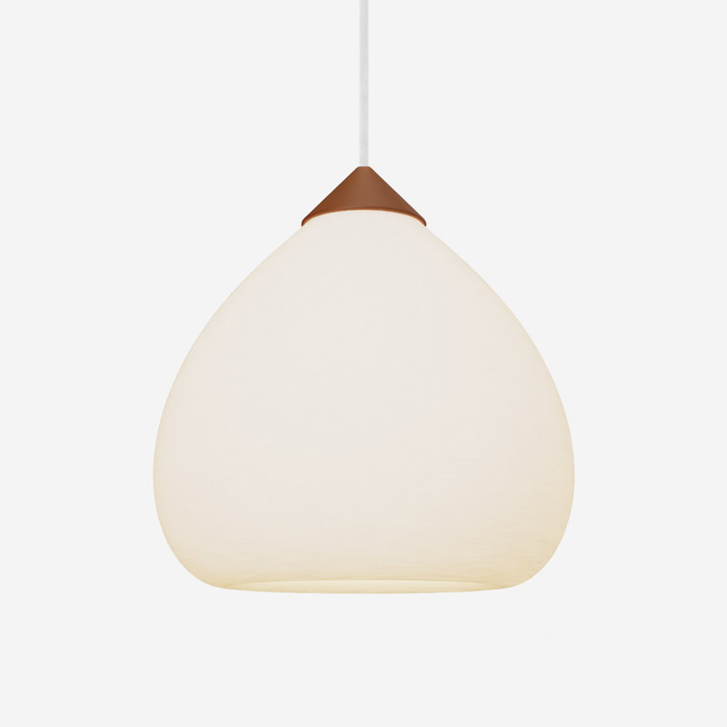 Gulp Pendant Light, 14.6" H x 9.45" W x 9.84" D, Sedona, White