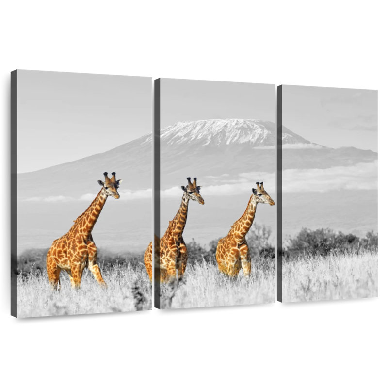 Trio de girafes Brampt, H 48 po x l 74 po