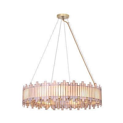 Birla 12 Light Chandelier in Brass