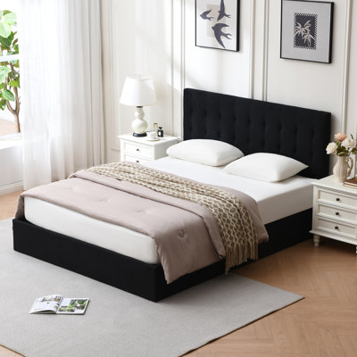 Arcadia Hydraulic Lift Up Storage Upholstered Platform Bed