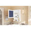 Armoire de rangement murale avec miroir, style moderne, + métal, armoire peu encombrante pour le vestiaire, blanc, dans de petits espaces