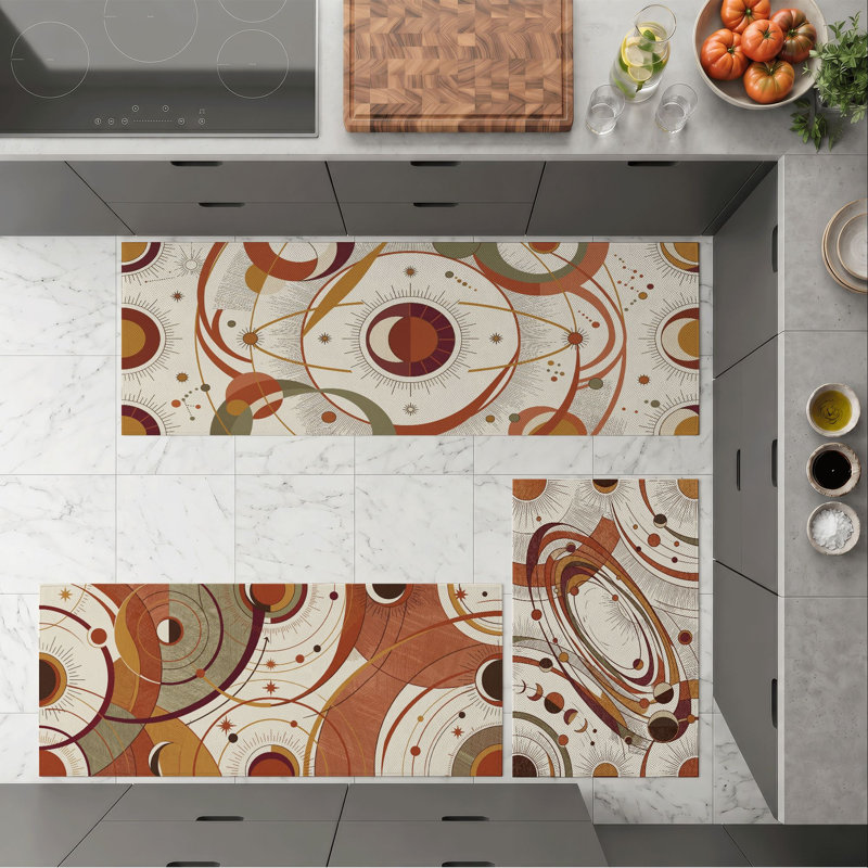 Geometric Art Non-Slip Washable Kitchen Mats