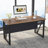 Dineke L-Shape Executive Desk with Cabinet Credenza-1312529025-1317106392