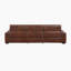 Canapé inclinable électrique double en cuir fleur Gainey de 126 po avec ports USB-A & C intégrés et mousse confortable