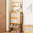 Shoe Cabinet with 3 Rattan Flip Drawers, Bamboo Shoe Storage Cabinet with Coat Hooks, Freestanding Shoe Cabinet Storage for Entryway, Hallway, Closet, Living Room