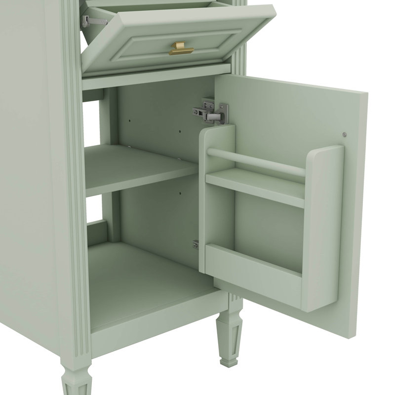 Ensemble de meuble-lavabo de salle de bain élégant de 20 pouces avec tablette flexible et tiroir de rangement inclinable