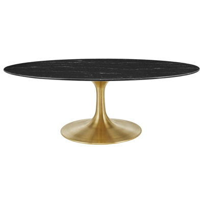Lippa Oval Artificial Marble Coffee Table