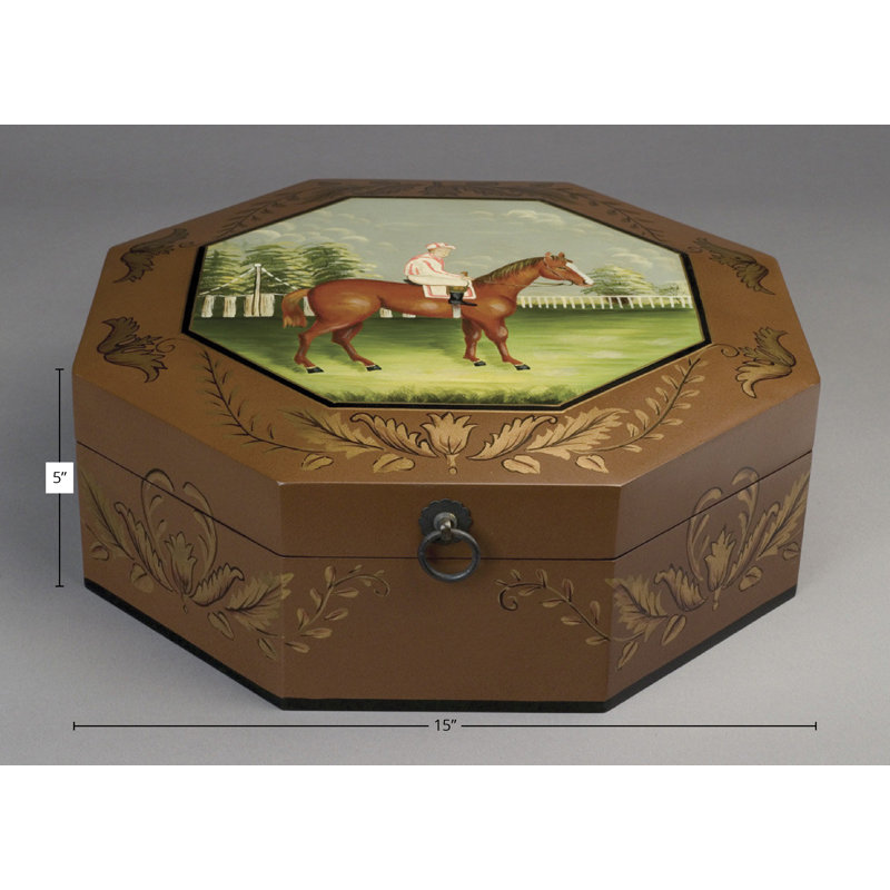 Horse and Rider Octagonal Decorative Box