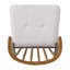 Chaise de salle à manger Mid-Century moderne en bois d'hévéa avec assise rembourrée-125098511
