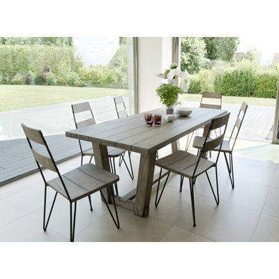 Worden 6 - Person Teak Patio Dining Set with Rectangular Table