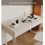Bureau d'ordinateur en bois massif de style crème-582843055