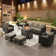 5 - Person Outdoor Seating Group with Fire Pit with Cushions