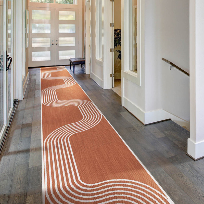 Runner Striped Flatweave Area Rug, Runner 60 x 300 cm