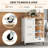 Rubber Wood Counter Top Kitchen Island Storage Cart with 3 Large Drawers-1602873888