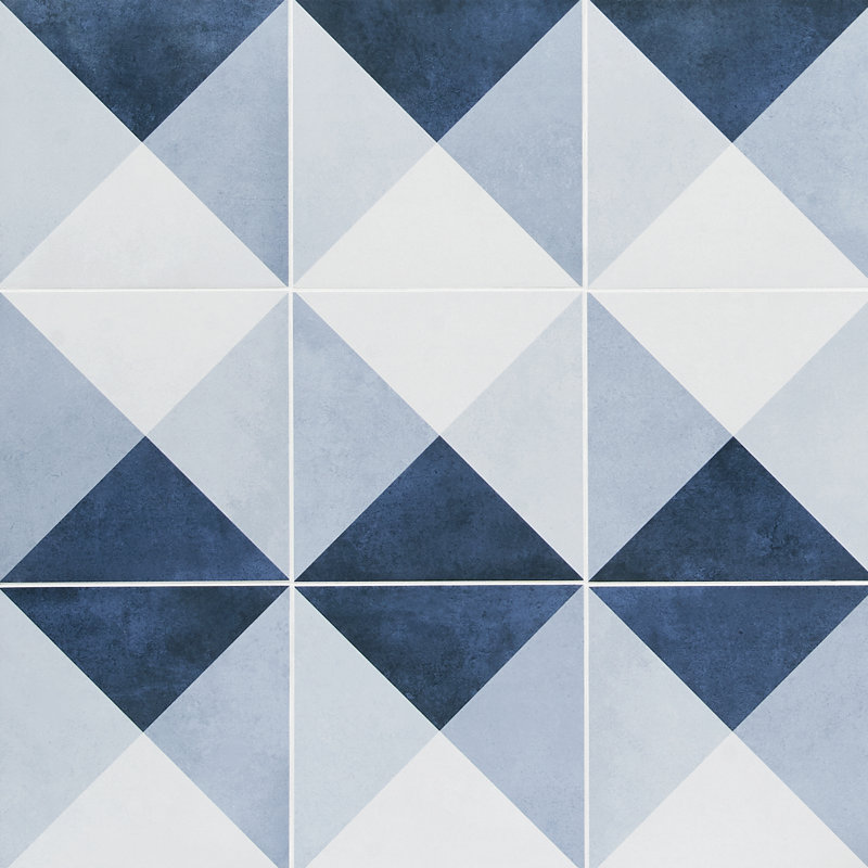 Geode 7.87 In. X 7.87 In. Matte Porcelain Floor And Wall Tile (10.76 Sq. Ft. / Case), Deco Blue