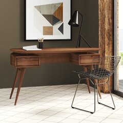 Modern Walnut U Shape Two Person Desk 144 x 84 x 30 - Elements