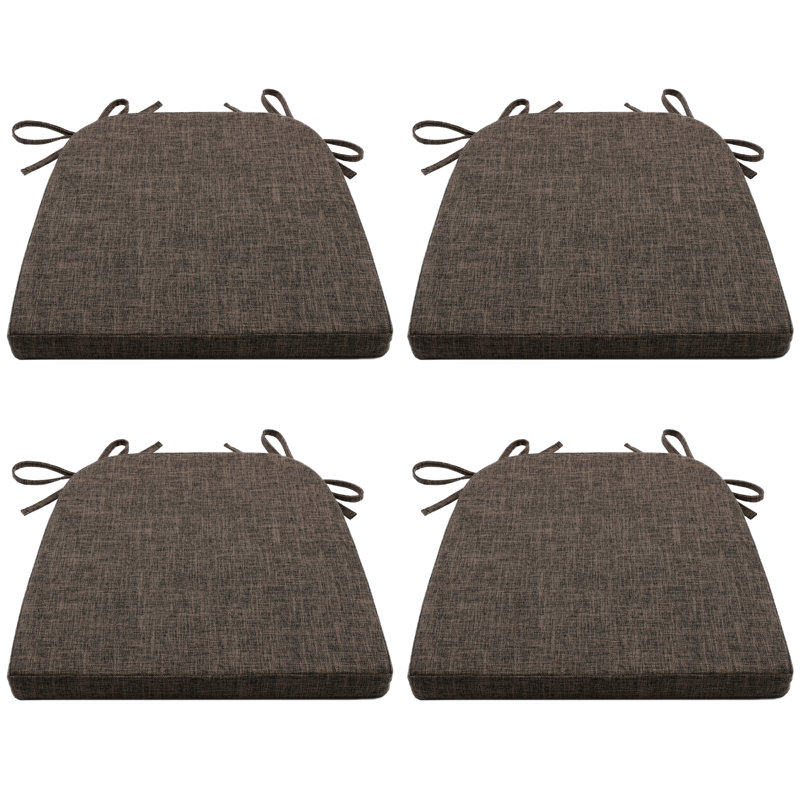 Coussin de chaise d'intérieur 1,5 po, Polyester café
