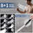 Chrome High Pressure Dual Shower Head Combo With 9-Mode Handheld And 79" Hose-122807762