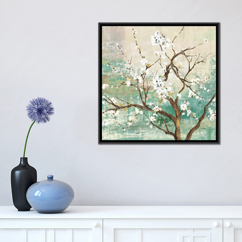 «Kyoto I», reproduction sur toile, H 18 po x l 18 po x P 1,5 po, Toile encadrée noire, Pas de tapis
