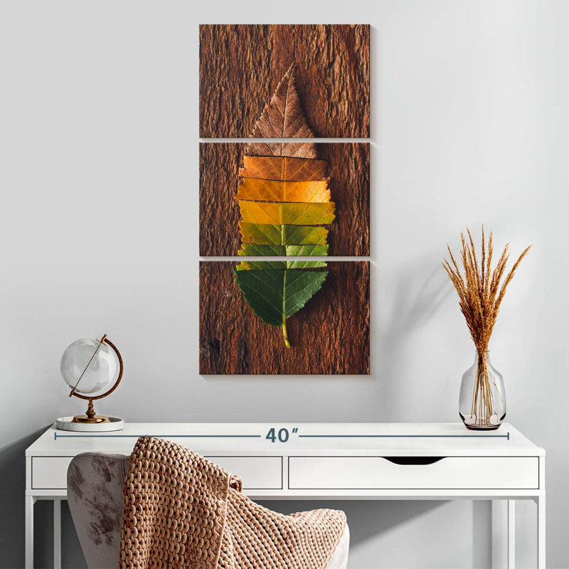 Couleurs de feuilles d'automne, H 32 po x l 15 po