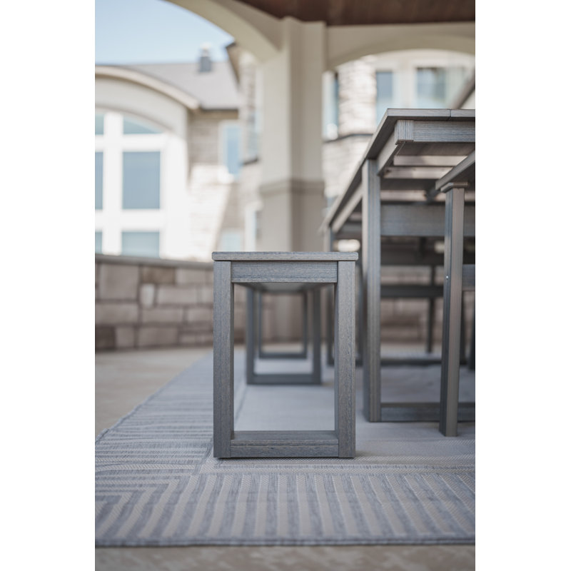 Calla Dining Bench, Black, Smoke Grey