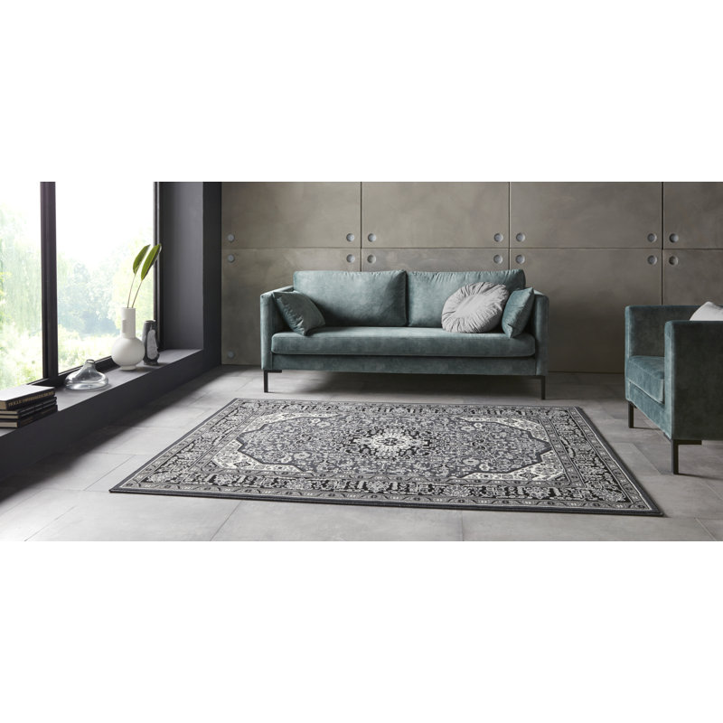 Skazar Isfahan Tufted Grey Rug, Rectangle 200 x 290cm