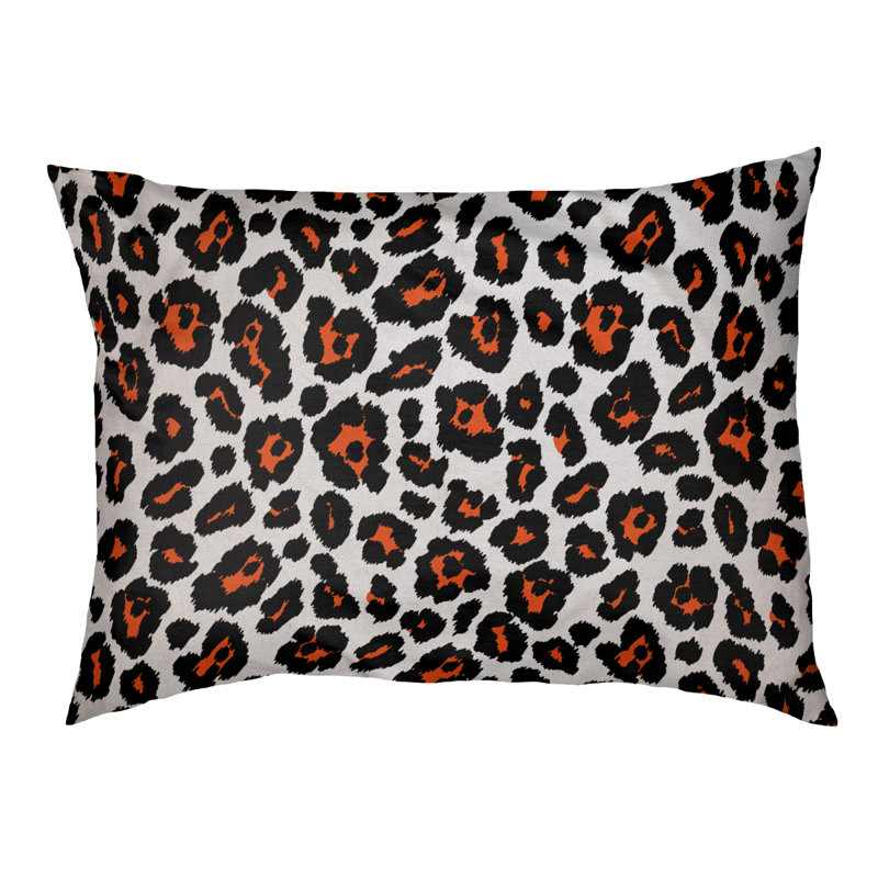 Coussin d'extérieur Indianapolis, Grand (l 30 po x P 40 po x H 5 po), Blanc / Orange / Noir