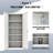 71'' Metal Storage Cabinet with 4 Adjustable Shelves, Heavy Duty Garage Storage