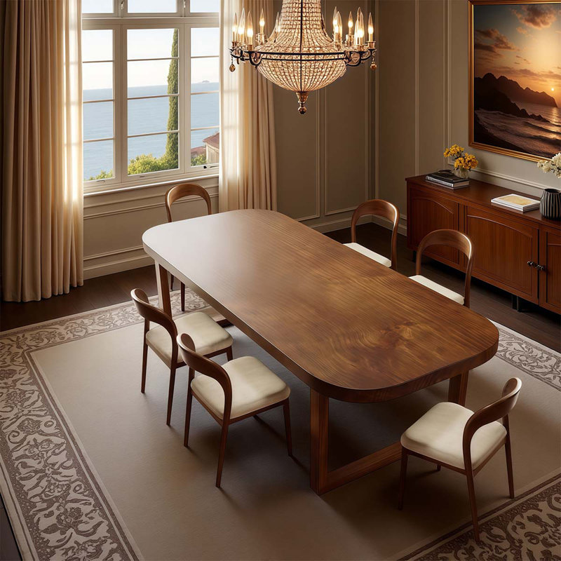 Ensemble de table de salle à manger moderne en bois massif, H 29,53 po x L 78,74 po x l 31,5 po